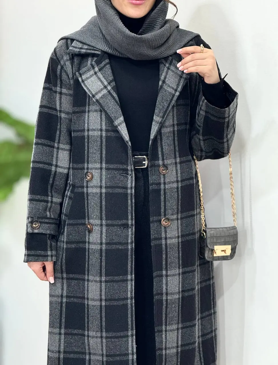 پالتو پشمی بلند آستردار شبنم